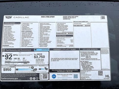 New 2026 Cadillac Lyriq Sport image 15