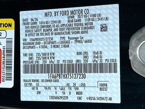 New 2026 Ford Mustang Coupe RWD image 19
