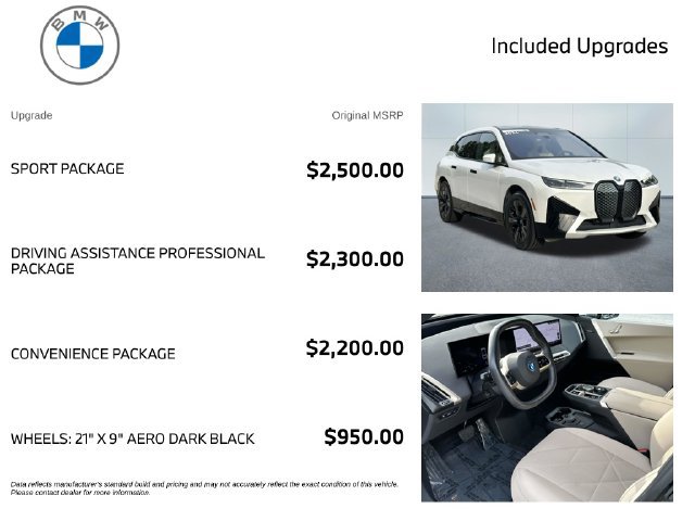 Used 2024 BMW iX xDrive50 w/ Sport Package AWD/4WD image 3
