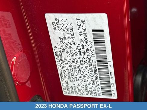 Certified 2023 Honda Passport EX-L image 33