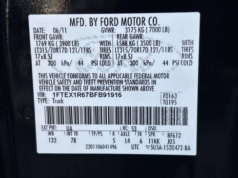 Used 2011 Ford F150 Raptor w/ Raptor Plus Pkg AWD/4WD image 33