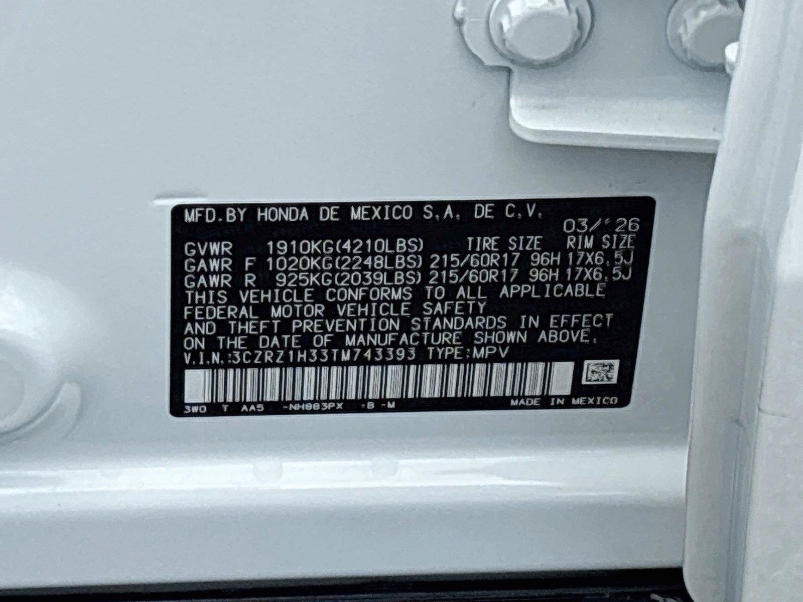 Certified 2026 Honda HR-V LX image 33