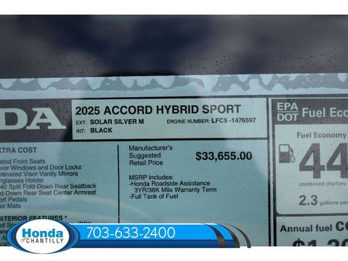New 2025 Honda Accord Hybrid Sport image 36