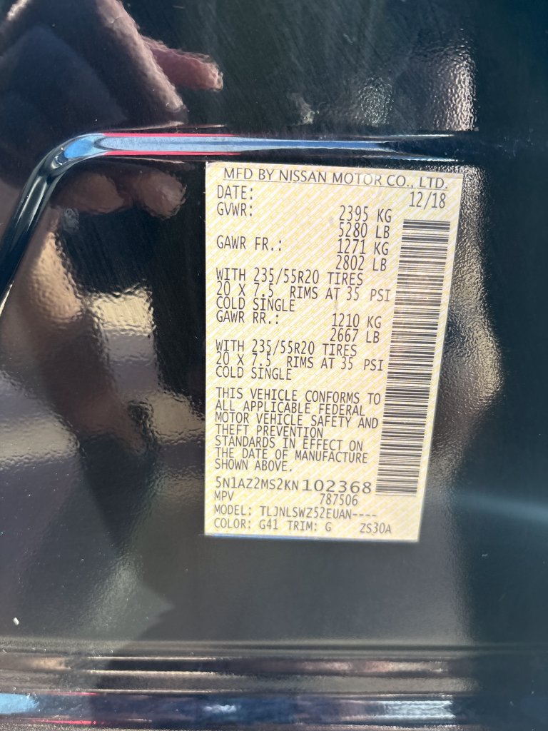 Used 2019 Nissan Murano Platinum w/ Cargo Package AWD/4WD image 30