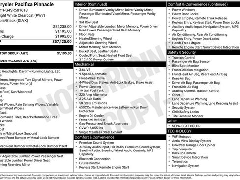 New 2025 Chrysler Pacifica Pinnacle w/ Trailer Tow Group image 9