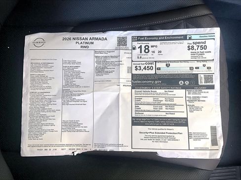 New 2026 Nissan Armada Platinum RWD image 19