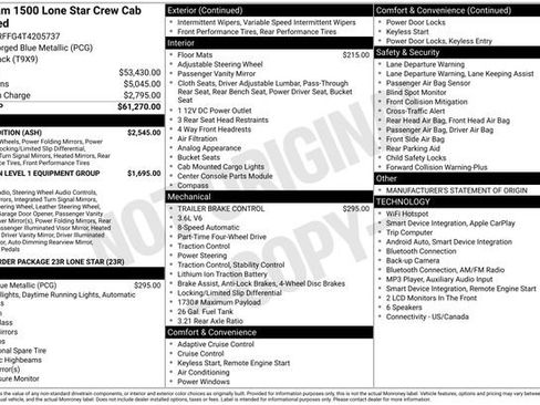 New 2026 RAM 1500 Lone Star w/ Night Edition AWD/4WD image 36