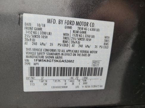 Used 2019 Ford Explorer Sport w/ Equipment Group 401A image 33