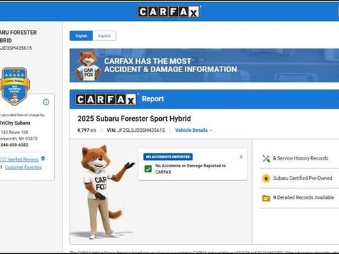 Certified 2025 Subaru Forester Sport AWD/4WD image 12