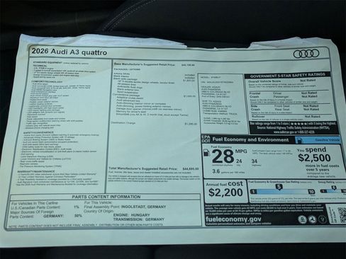 New 2026 Audi A3 2.0T Premium image 18