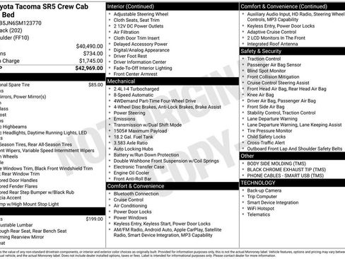 Used 2025 Toyota Tacoma SR5 AWD/4WD image 4