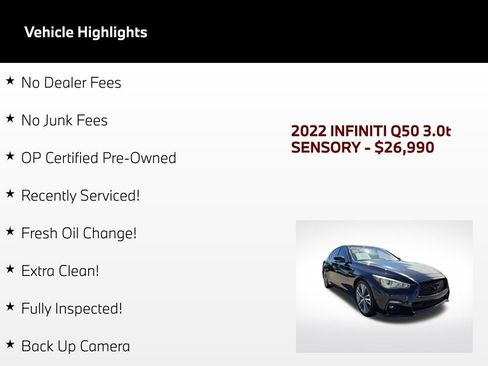Used 2022 INFINITI Q50 Sensory RWD image 52