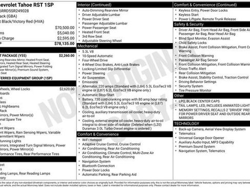 Used 2025 Chevrolet Tahoe RST w/ Comfort Package AWD/4WD image 20