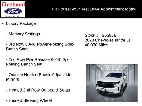 Used 2023 Chevrolet Tahoe LT w/ LT Signature Package AWD/4WD image 13