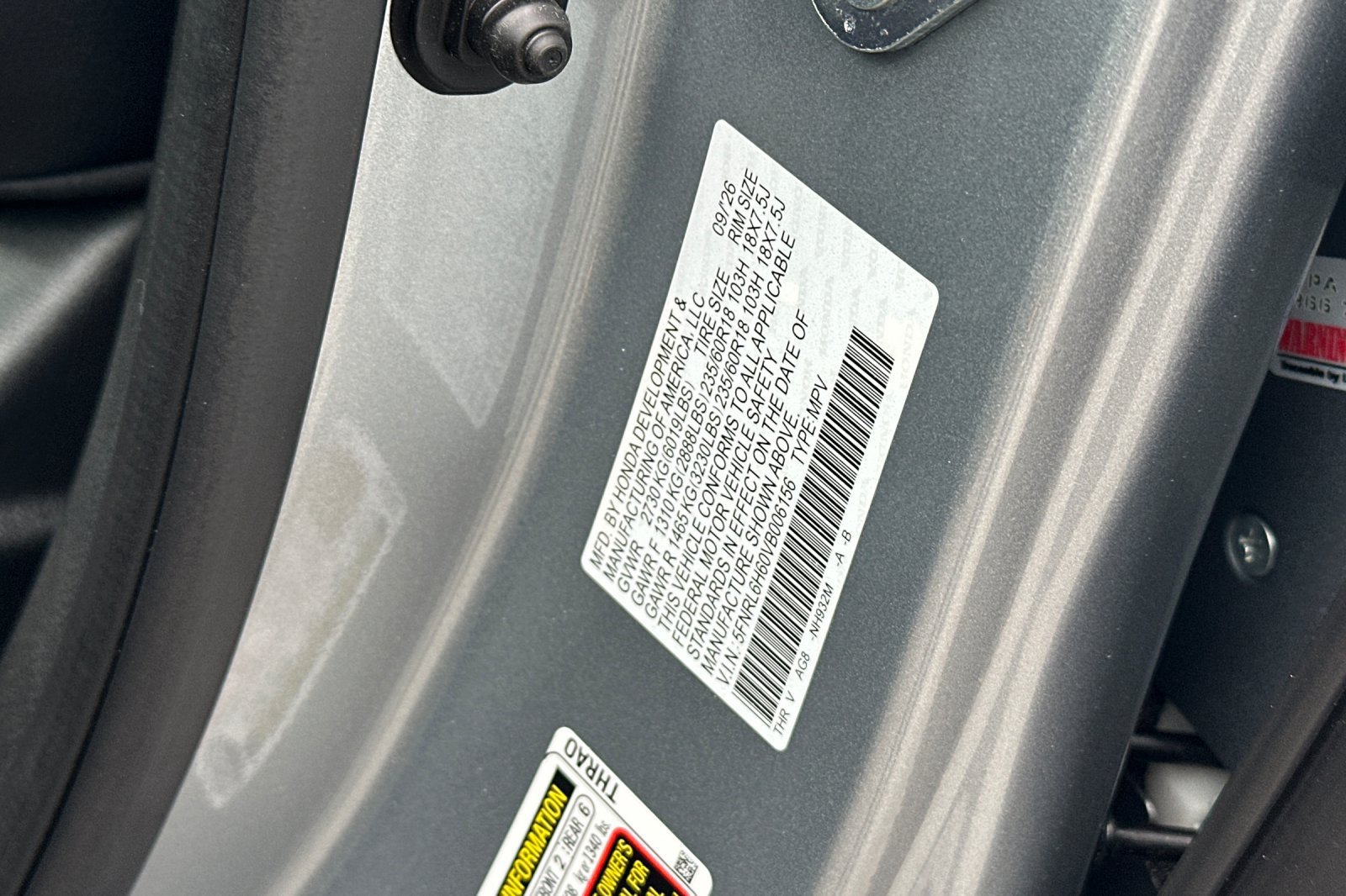 New 2027 Honda Odyssey EX-L image 27