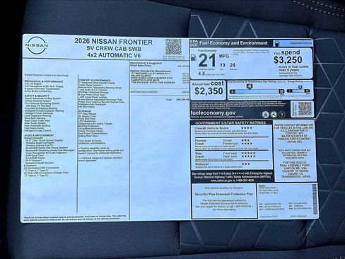 New 2026 Nissan Frontier SV w/ Tow Package image 21