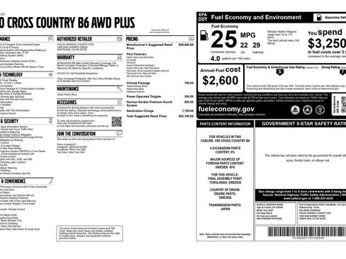 Used 2024 Volvo V90 B6 Cross Country Plus w/ Climate Package image 7
