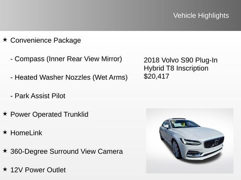 Used 2018 Volvo S90 T8 Inscription w/ Convenience Package image 16