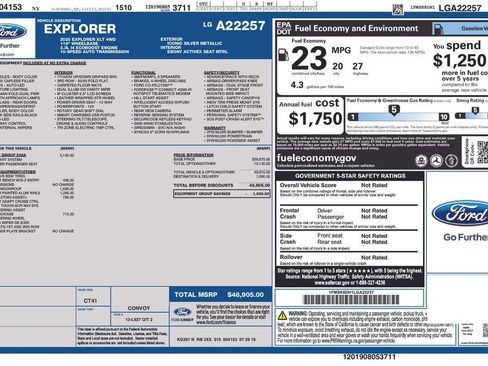 Used 2020 Ford Explorer XLT w/ Equipment Group 202A image 49