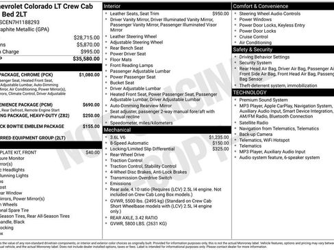 Used 2017 Chevrolet Colorado LT w/ Luxury Package, Chrome RWD image 5