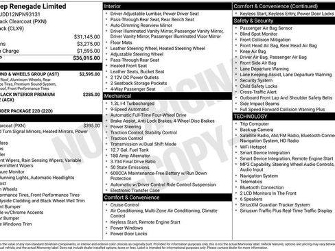 Used 2022 Jeep Renegade Limited w/ Sun, Sound & Wheels Group AWD/4WD image 3