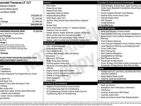 New 2026 Chevrolet Traverse LT w/ Driver Confidence Package image 33