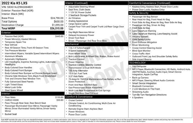 Used 2022 Kia K5 LXS image 7