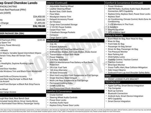 Used 2020 Jeep Grand Cherokee Laredo AWD/4WD image 1