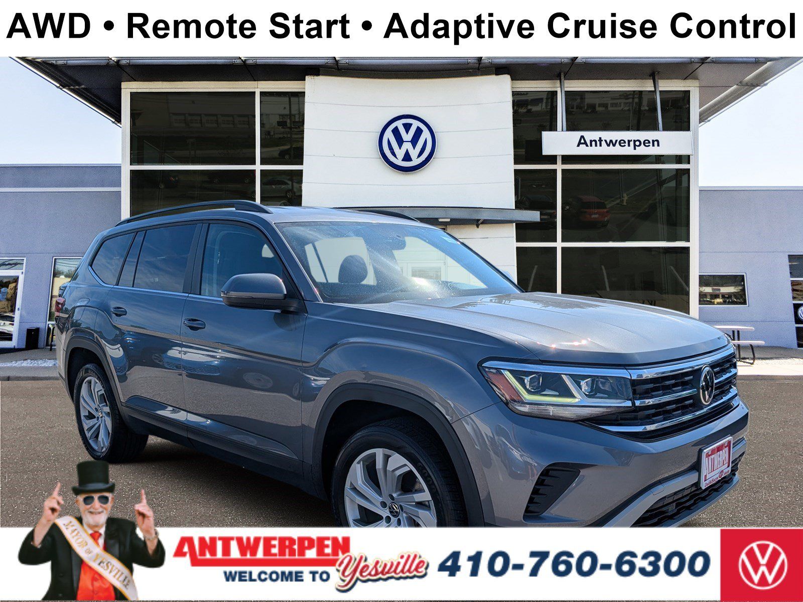 Used 2023 Volkswagen Atlas SE AWD/4WD image 1