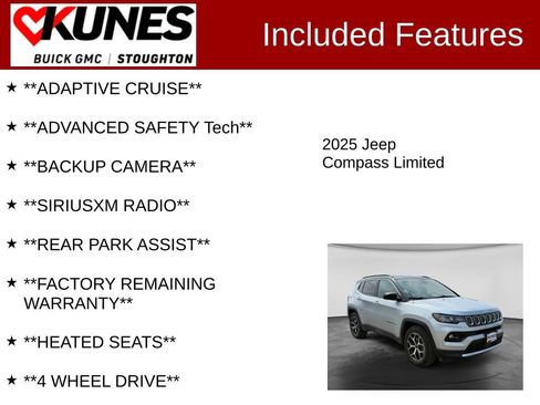 Used 2025 Jeep Compass Limited AWD/4WD image 2