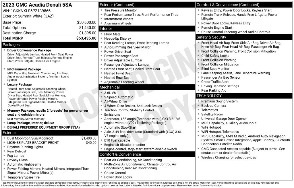Certified 2023 GMC Acadia Denali AWD/4WD image 28