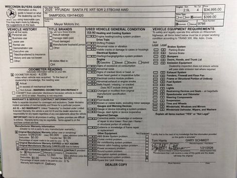 Used 2025 Hyundai Santa Fe XRT image 29