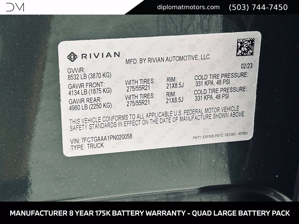 Used 2023 Rivian R1T Adventure Quad AWD/4WD image 46