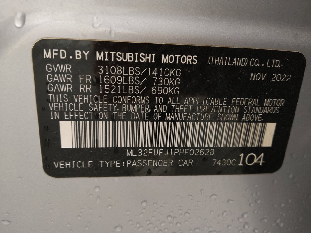 Used 2023 Mitsubishi Mirage G4 LE FWD image 33