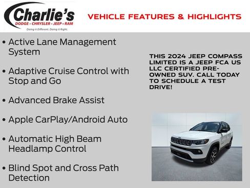 Certified 2024 Jeep Compass Limited AWD/4WD image 7