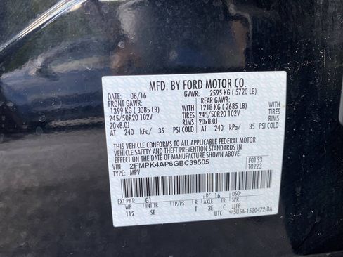 Used 2016 Ford Edge Sport w/ Equipment Group 401A AWD/4WD image 41