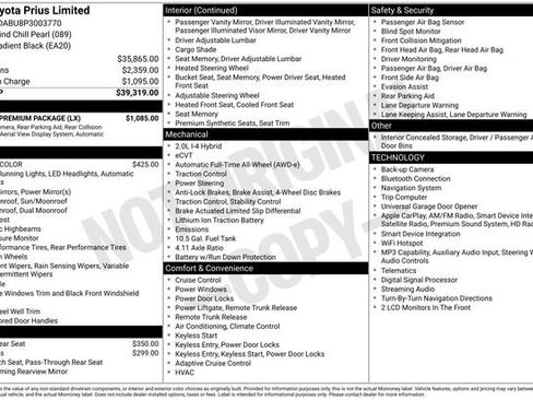 Used 2023 Toyota Prius Limited w/ Limited Premium Package AWD/4WD image 39