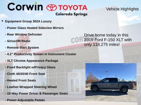 Used 2019 Ford F150 XLT w/ Equipment Group 302A Luxury image 7