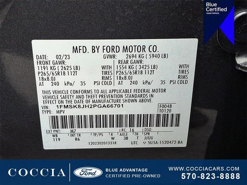 Certified 2023 Ford Explorer Timberline w/ Timberline Technology Package image 28