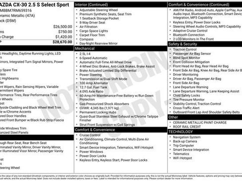 Used 2024 MAZDA CX-30 AWD 2.5 S w/ Select Sport Pkg image 17