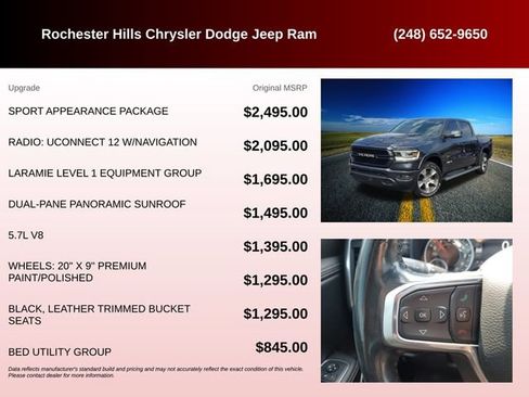 Used 2019 RAM 1500 Laramie w/ Sport Appearance Package AWD/4WD image 6