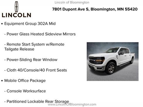 Used 2024 Ford F150 XLT w/ Equipment Group 302A MID AWD/4WD image 9