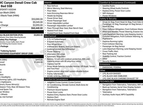 New 2026 GMC Canyon Denali w/ LPO, Denali Black Edition image 39