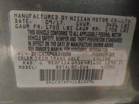 Used 2018 Nissan Versa SV FWD image 33