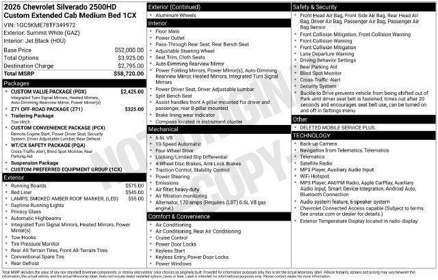 New 2026 Chevrolet Silverado 2500 Custom AWD/4WD image 31