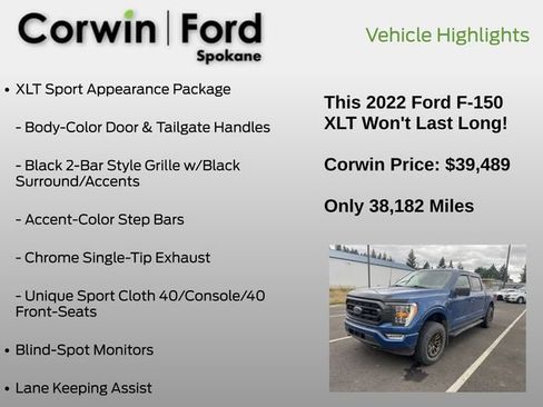 Used 2022 Ford F150 XLT w/ Equipment Group 302A High AWD/4WD image 16