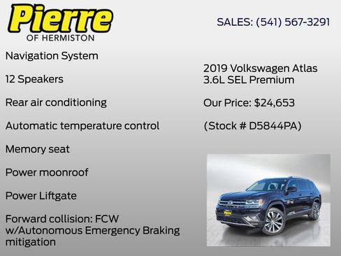 Used 2019 Volkswagen Atlas SEL Premium AWD/4WD image 6
