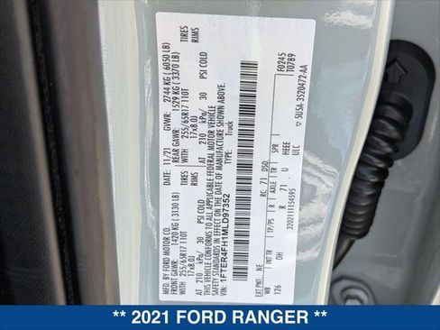 Used 2021 Ford Ranger Lariat w/ Equipment Group 501A High AWD/4WD image 24