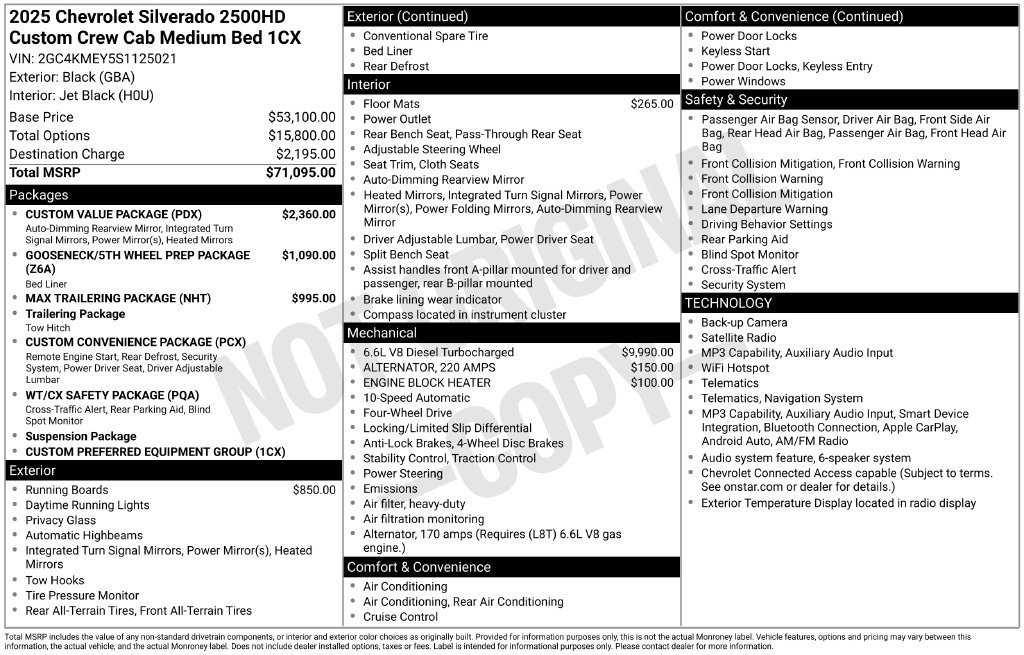 Used 2025 Chevrolet Silverado 2500 Custom AWD/4WD image 1