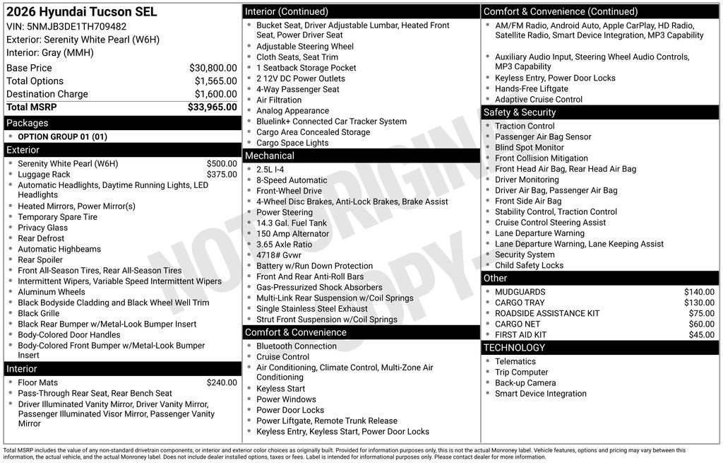New 2026 Hyundai Tucson SEL FWD image 26